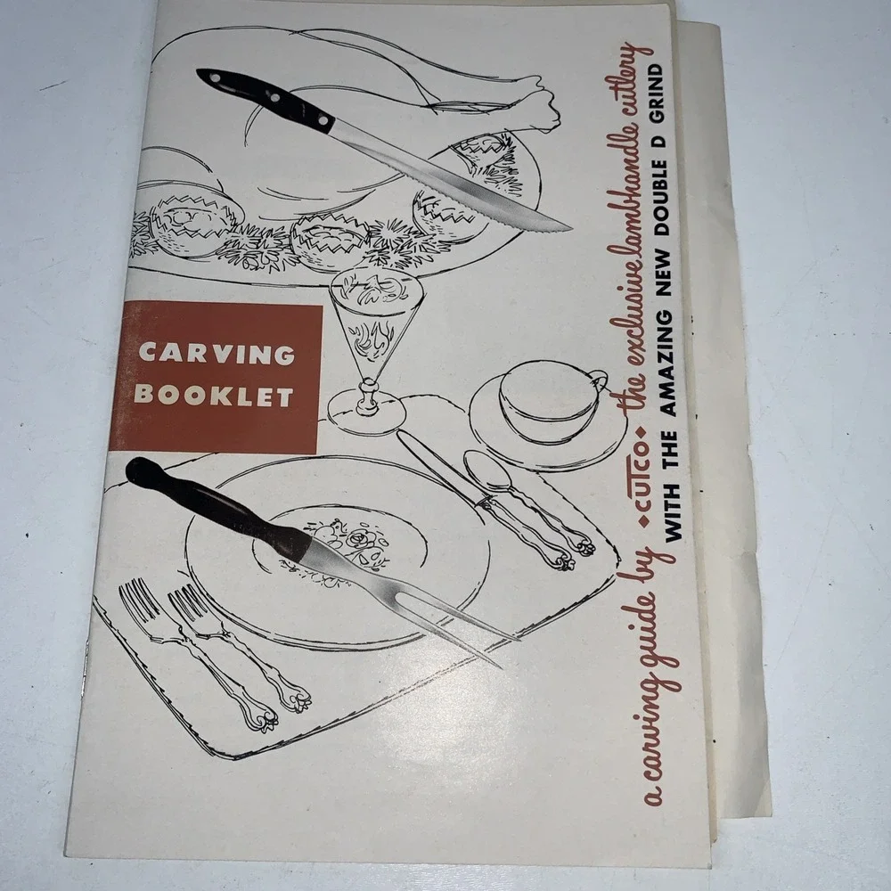 Vintage Carving Booklet - A Carving Guide by Cutco Knives Cutlery 1954
